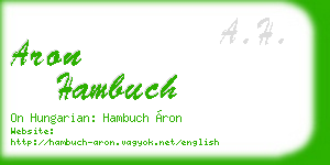 aron hambuch business card